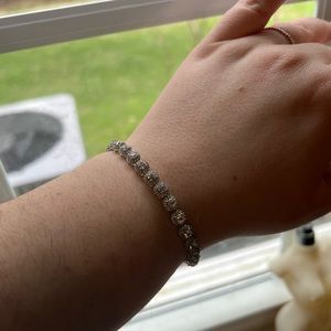 1ct moissanite/diamond 7”tennis bracelet